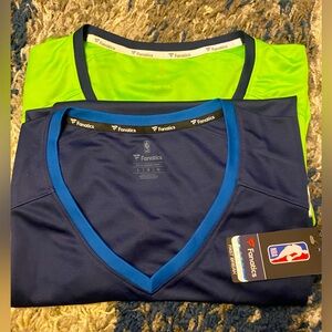 NWT Fanatics, NBA 2 women's Lg blank shirts(similar to dri/fit material)